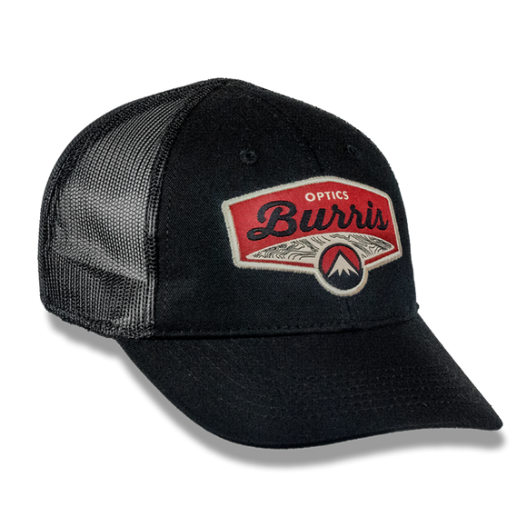 Burris Classic Black Trucker Hat