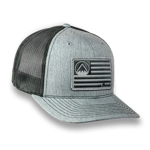 Heather Gray Patriot Trucker Hat